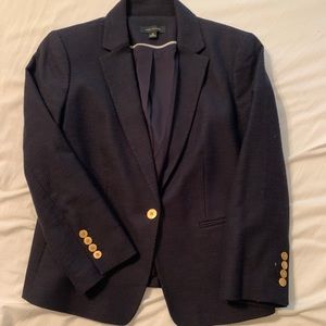 Ann Taylor textured navy blazer size 10
